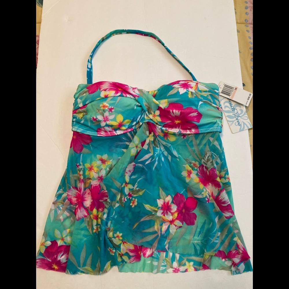 Swim Tropical Top Beach Diva. Size 10. NWT